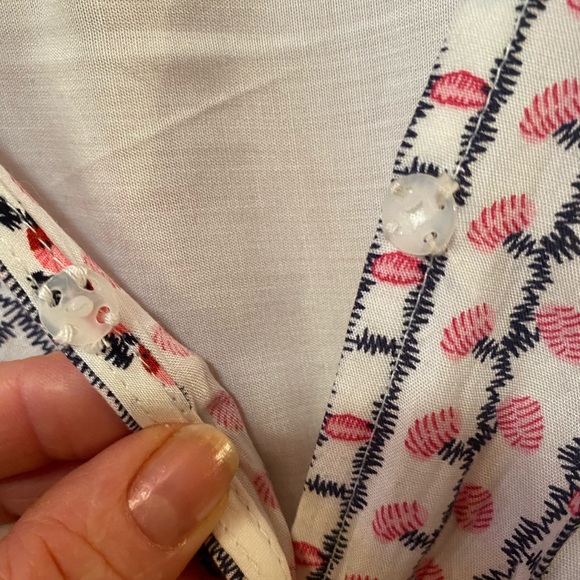 White and floral print long cotton dress - Picture 4 of 7